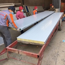 New product 75mm thick color steel clip core plate Shandong Xinrui fireproof rock wool insulation board can support the custom manufacturer hot pin