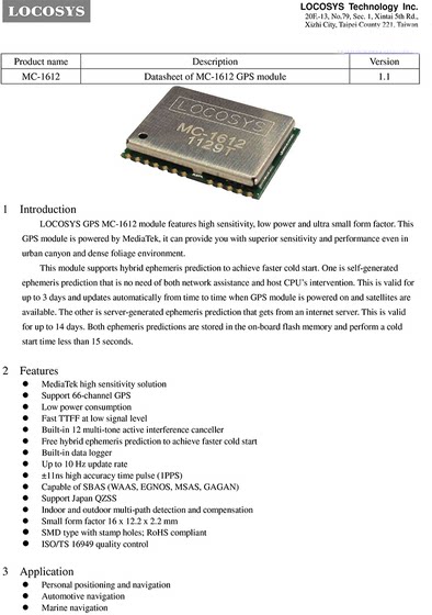 MC-1612 Universal GPS 모듈 12x16mm NMEA0183 표준 9600mtk 고-정밀도 타이밍 MC-1612 Universal GPS 모듈 12x16mm NMEA0183 표준 9600mtk 고-정밀도 타이밍
