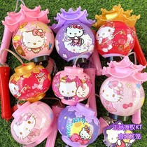 Lantern Festival Lantern Glowing Music Hexagon Lantern Round Lantern hello kitty portable KT projection Lantern