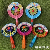 Childrens big circle and small circle blowing bubble toy windmill bubble stick bubble supplement liquid manual swing windmill bubble