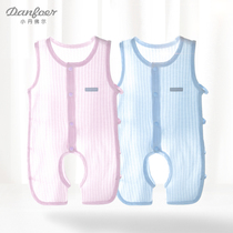 Newborn Baby Pipa Jersey Spring Summer Thin Baby Air Conditioning Suit Sleeveless One-piece Suit Vest Hallowed Hollowed-out Pure Cotton