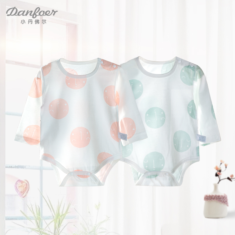 Baby's conjunction clothes summer baby's baby's wrapper long sleeve crawling thin triangle hackclothes pure cotton full moon clothes