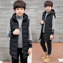 6 Childrens Winter Boys Cold-proof Warm Vest 2020 New 7 Medium and Long Sections 8 Korean Version 9 Boys 10-13 Jacket