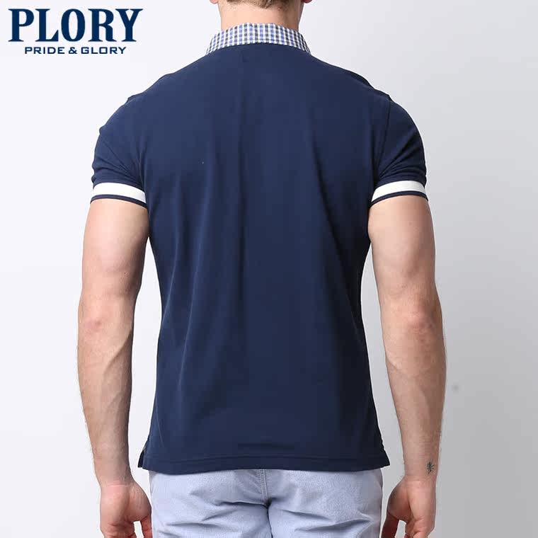 PLORY韩国衣恋正品男夏新品修身POLO衫短袖POHA5F3007商场同款