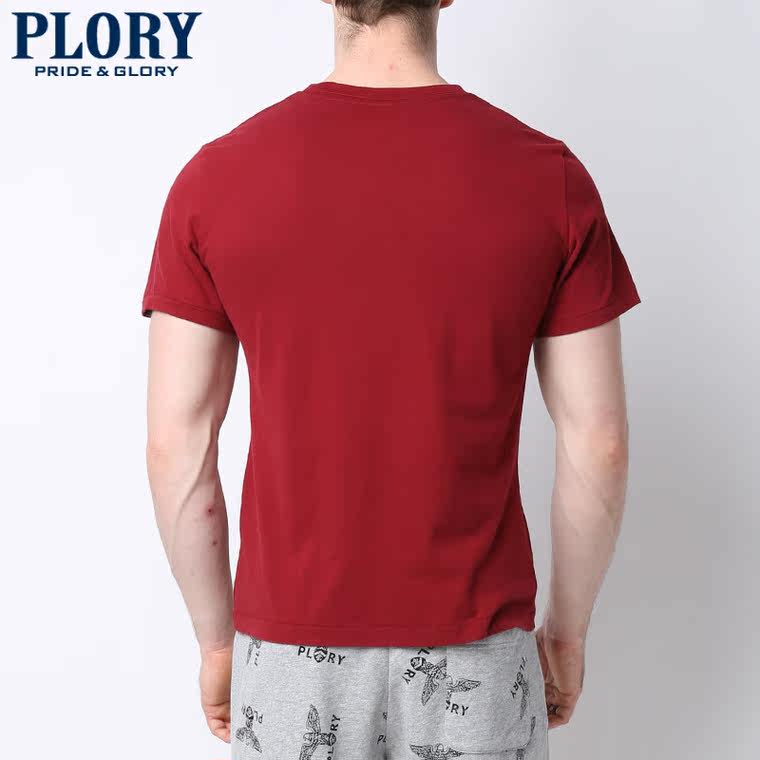 PLORY韩国衣恋正品春夏新品男字母印花休闲短袖T恤PORA524005