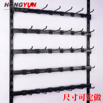 Mobile phone accessories display rack jewelry cabinet wall socks hook rack black wall hanging pendant shelf square tube shelf