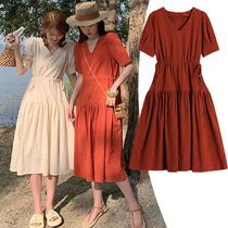 Pregnant women dress in dress for summer clothing fashion 2022 new blouses for long summer skirts nets red gestation women in summer suits