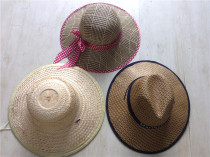 Summer Straw hat Topper Ladies Big Along Straw Hat Bamboo Hat Cowboy Hat Beach Hat Sun Hat Sun Visor