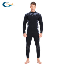 Underwear Split Yonsub Fashion Men 2mm Warm Coldproof Long Sleeve Zipper Snorkeling Gear Sunblock Surfsuit