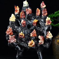 Fujian Shoushan Stone 8 Rohan Pendulum Pieces Natural Chic Stone Clubhouse Decoration Furnishing Gifts Upscale Collection Certificate