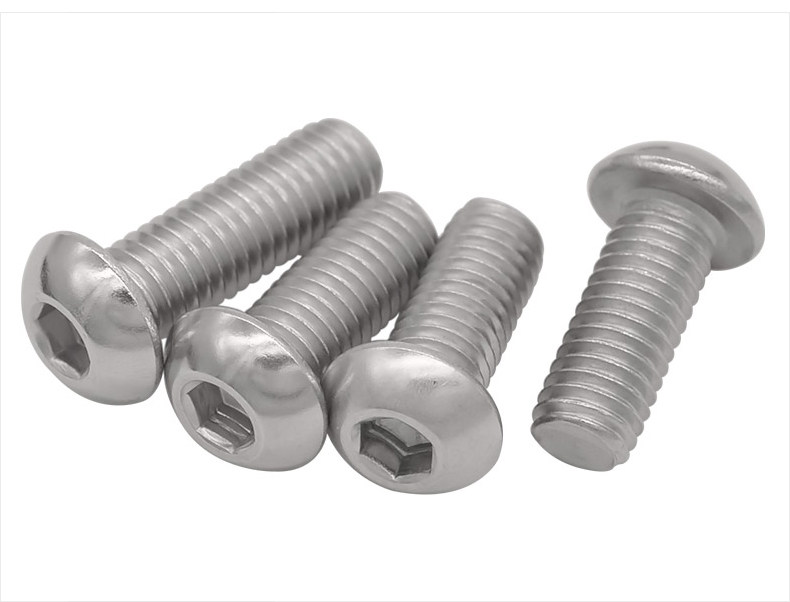 316不锈钢圆头内六角螺丝m5m6蘑菇头内六角螺丝圆杯螺钉iso7380