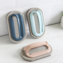 King Kong sponge wipe with handle magic scrub pan bottom black dirt kitchen cleaning strong dirt removal rust Brush pan