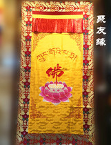 New hot selling Tibetan style Buddhist temple hotel home lotus Buddha curtain