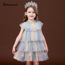 Girls Dress Summer Dress 2021 New Summer Little Girl Fairy Skirt Children Princess Dress Tuffle