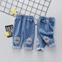 Boys spring and autumn jeans 1-2 years old tide 3 children autumn children casual pants baby Korean long pants