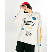 VASCO1988 fun cartoon printing autumn new trendy brand wild national tide lovers lazy round neck sweater