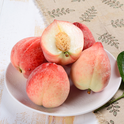 2018现摘新鲜水蜜桃桃子水果 孕妇水果脆桃水密桃 非毛桃油桃5斤_实惠