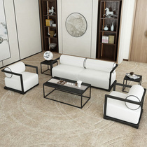Casual Couch Tea Table Combo Suit Modern Office Area Sofa New Chinese Hospitality Reception Sofa Apartment Sofa