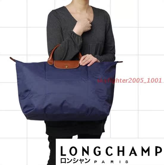 longchamp短帶s號 日本代購正品 法國龍驤Longchamp 女士尼龍折疊中號手提包餃子包 longchamp短柄中