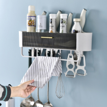 Door rear adhesive hook non-perforated wall hanging kitchen bedroom door hanging rack wall storage rack household multi-function