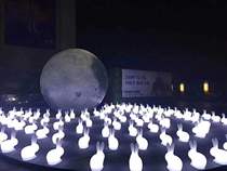 Inflatable Moon Gas Mold Midautumn Festival Events Celebration PVC hanging light Luminous jade Rabbit lunar moon gas mold
