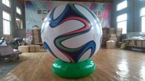 Inflatable landing football Air model three-color World Cup football model custom cartoon sports Air model decoration model