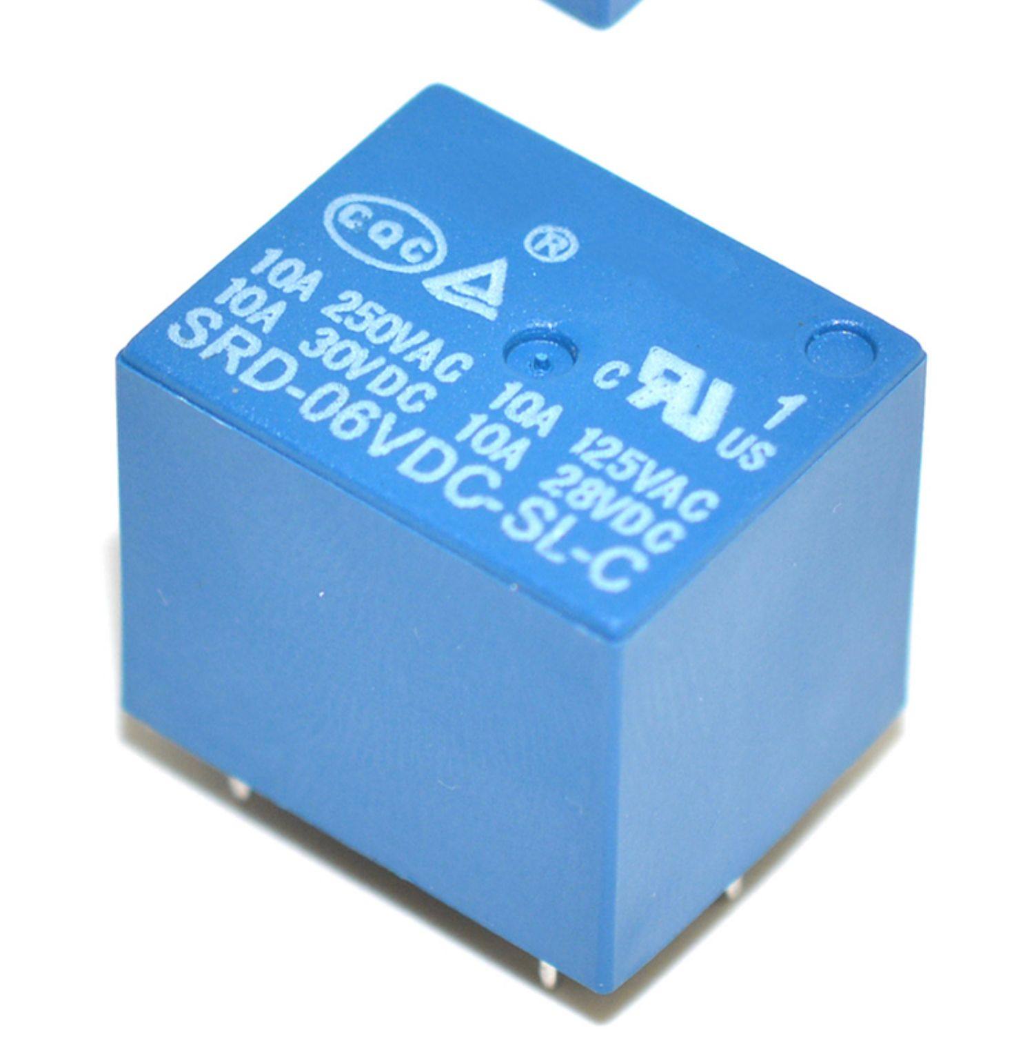 srd05vdcslc继电器5v6v9v12v控制10a250v5脚2路一开一闭