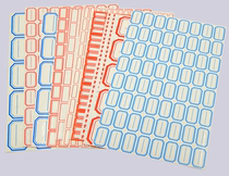 2 packs of self-adhesive labels Self-adhesive classification ticket sign handwriting label with frame 5 * 6 high stick quality stickers
