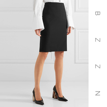 Tribute Classic Cut TH Wool Blend with Hip Open Slit half body Skirt Workplace Positive Dress 100 Hitch A Step Skirt