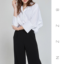 White shirt queen C* H* seal of god as high quality combed cotton sprinkled with half open and open design feel blouse