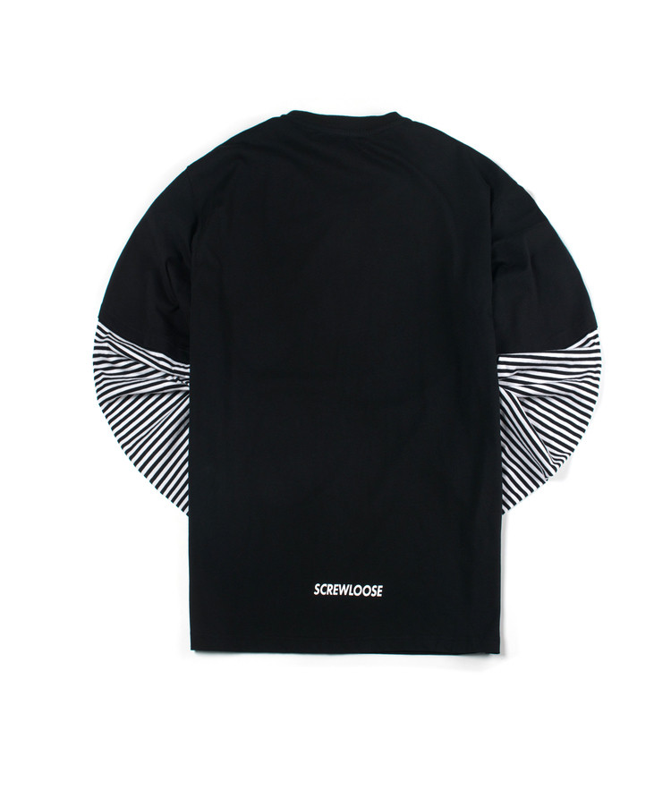 【inxx】screw loose 潮牌时尚拼接圆领长袖t恤通款sc73013138