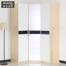 Two-door cabinet Three-door corner wardrobe Small apartment type flat door 90 degree l-type economical corner wardrobe overall customization