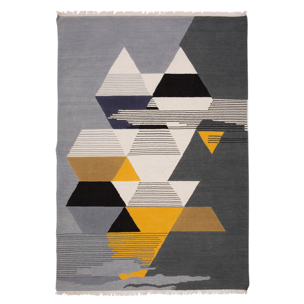 几何图案羊毛地毯