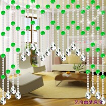 Green red blue yellow crystal bead curtain Transparent white Feng Shui transfer true crystal door curtain full string of round beads Crystal hanging curtain