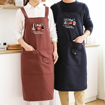 New Korean version of extended apron female flower shop coffee restaurant milk tea shop nail work apron kitchen apron men men