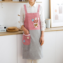 2021 new oil-proof household kitchen Lady adult cooking waist milk tea shop bakery apron men Korean version
