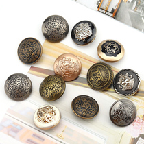 High-grade metal buttons mens black round buttons Mens and womens clothes buttons Shirts Trench coats Decorative buckles Wild