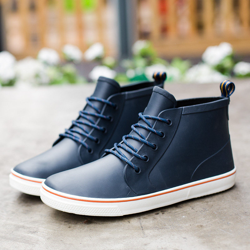 男士夏季低帮平底胶鞋短筒雨鞋水鞋厨房厨师鞋防水防滑防油工作鞋