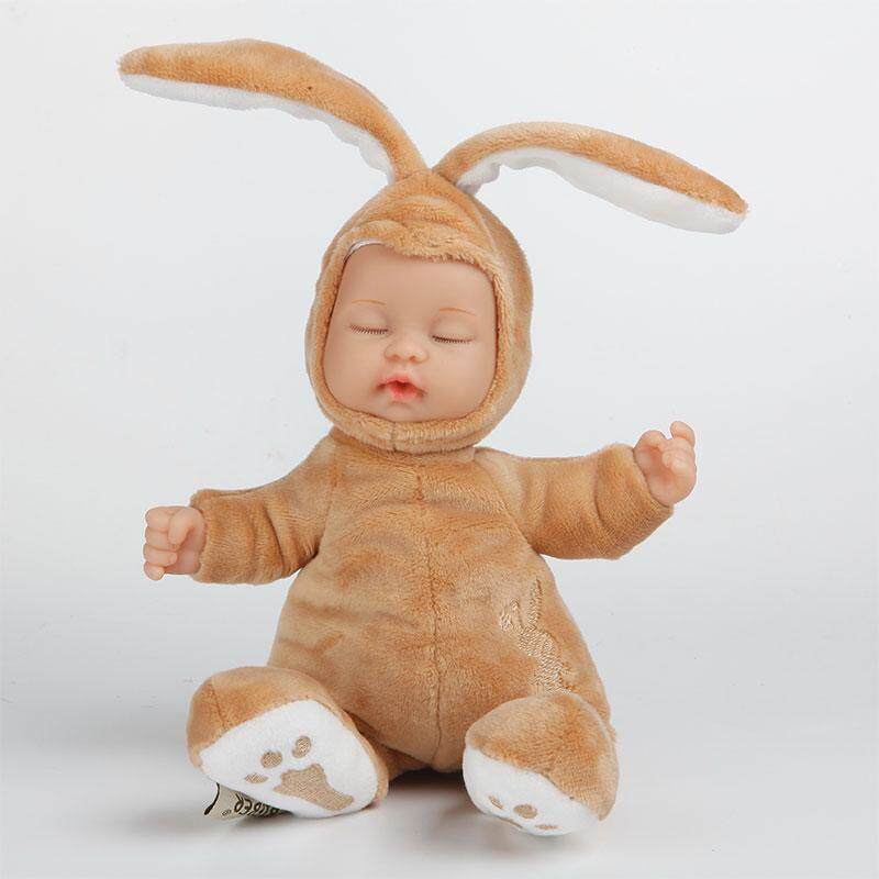 bieber比伯娃娃仿真婴儿安抚玩具睡眠娃娃毛绒玩偶萌熊玩具
