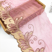 Manufacturer Direct sales Color dragonfly Flower type mesh sand embroidery lace clothing accessories Accessories Decoration Skirt Hem Fabric Width 18cm