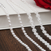 Handmade diy imitation pearl pieces Sun flower beads chain Mobile phone bow Barbie hairpin patch decoration