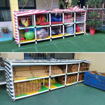 Kindergarten locker Outdoor childrens toy storage shelf building block mobile locker car rack storage rack