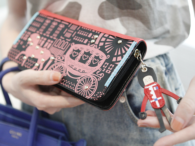 梨花娃娃大钱包女长款 拉链日韩版卡通可爱多功能大容量手拿皮夹产品展示图2