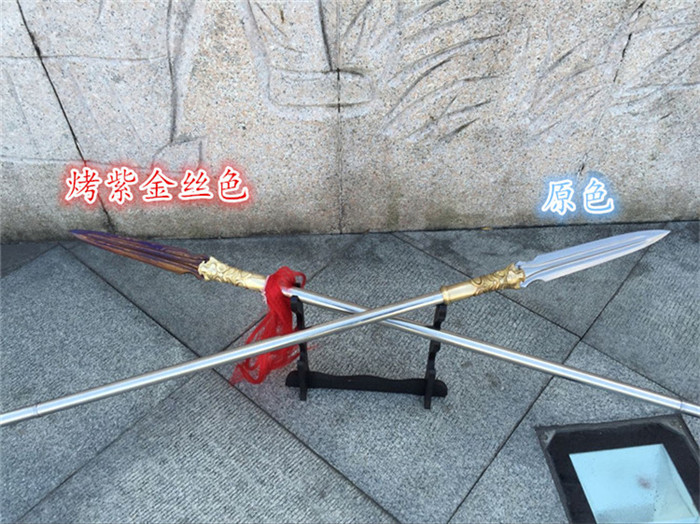 龙泉市华字号刀剑霸王枪赵云长枪头手工兵器矛野猪武术红缨未开刃