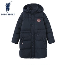 polo sport official flagship store boys feather suit 2022 autumn and winter gas tide brand warm childrens coat