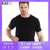 United States 5 11 three-pack tactical pure cotton solid color mens summer 40016 round neck T-shirt 2018 new