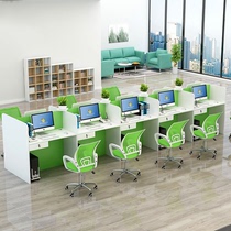 Intermediary screen electric sales customer service training table small card position tutorial class desk multi-person partition office desk and chair combination