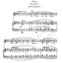 Faure Faure Pie jesu Requiem-Ming Lord Jesus Vocal Score Piano Accompaniment Score