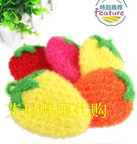 Strawberry watermelon rag non-oil dishwashing towel rag water absorption does not lose hair instead of steel wire without scratches