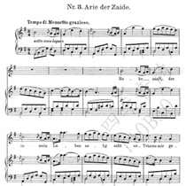 Mozart Ruhe sanft mein holdes leben Quiet sleep Vocal piano accompaniment score